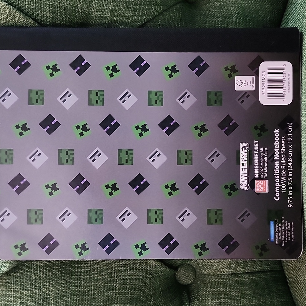 Minecraft Skeleton and Zombie Notebook - Picture 2 of 3